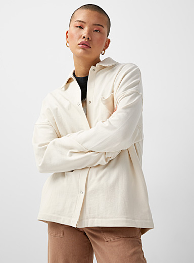 Recycled cotton fleece overshirt | Twik 