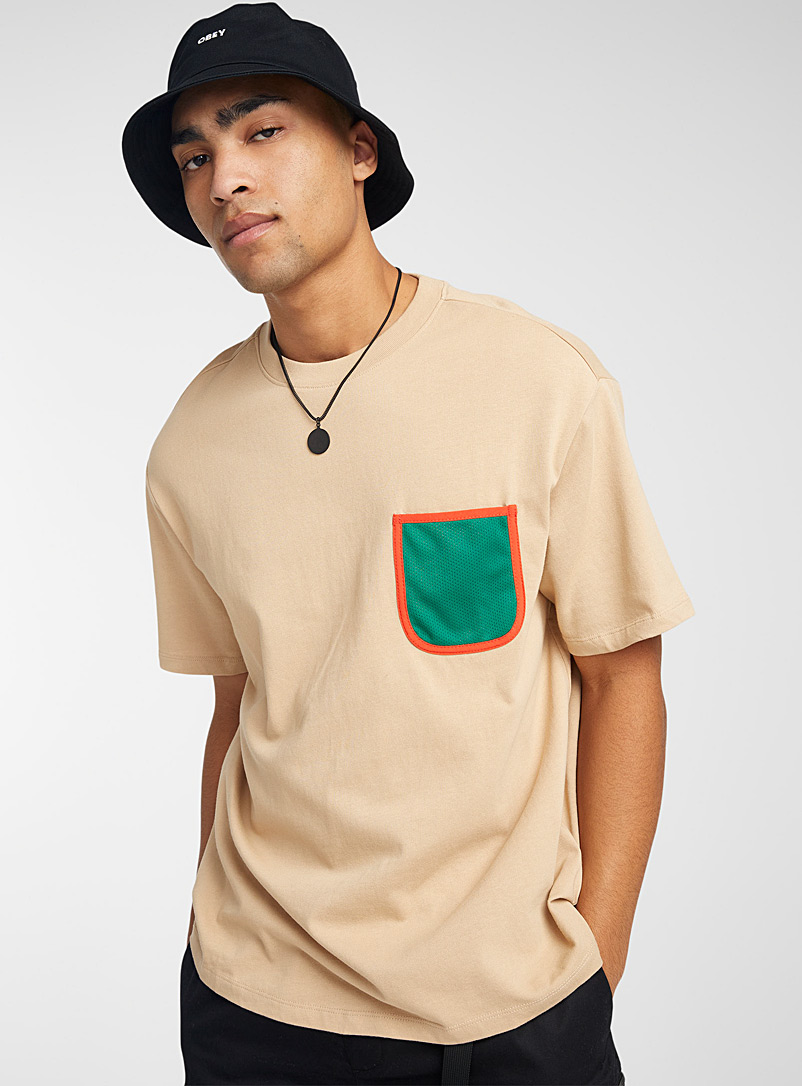 Djab Sand Colourful mesh-pocket T-shirt for men