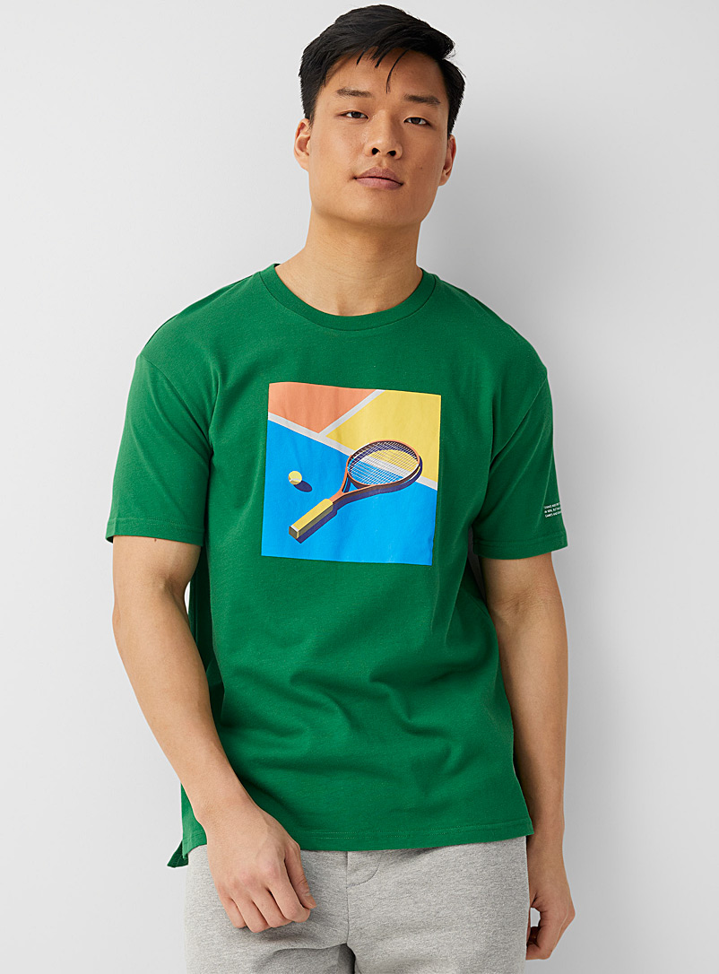 Le 31 Green Sports field T-shirt for men