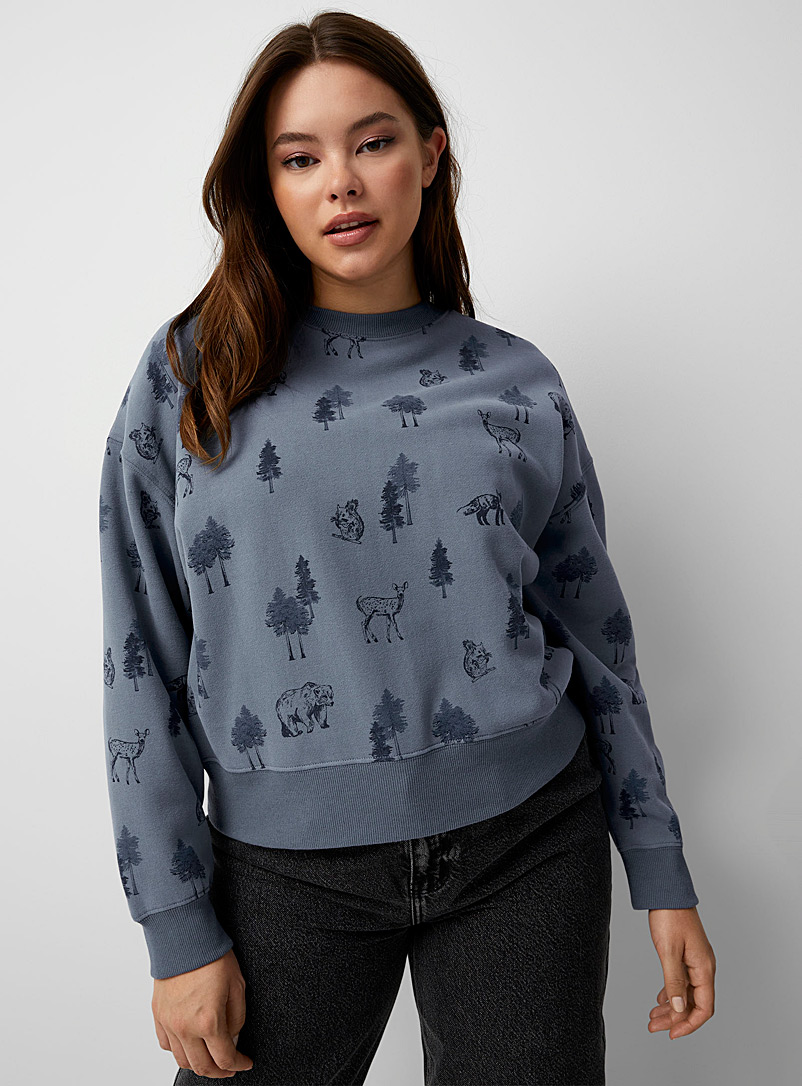 Large edge print sweatshirt