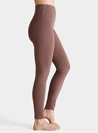 $149 Chaps Women's Brown Stretch Faux Suede Leggings Mid Rise Pants US Size  2XL