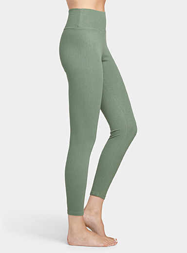 Buy Women Polyester High-Waist Gym Leggings - Green Online