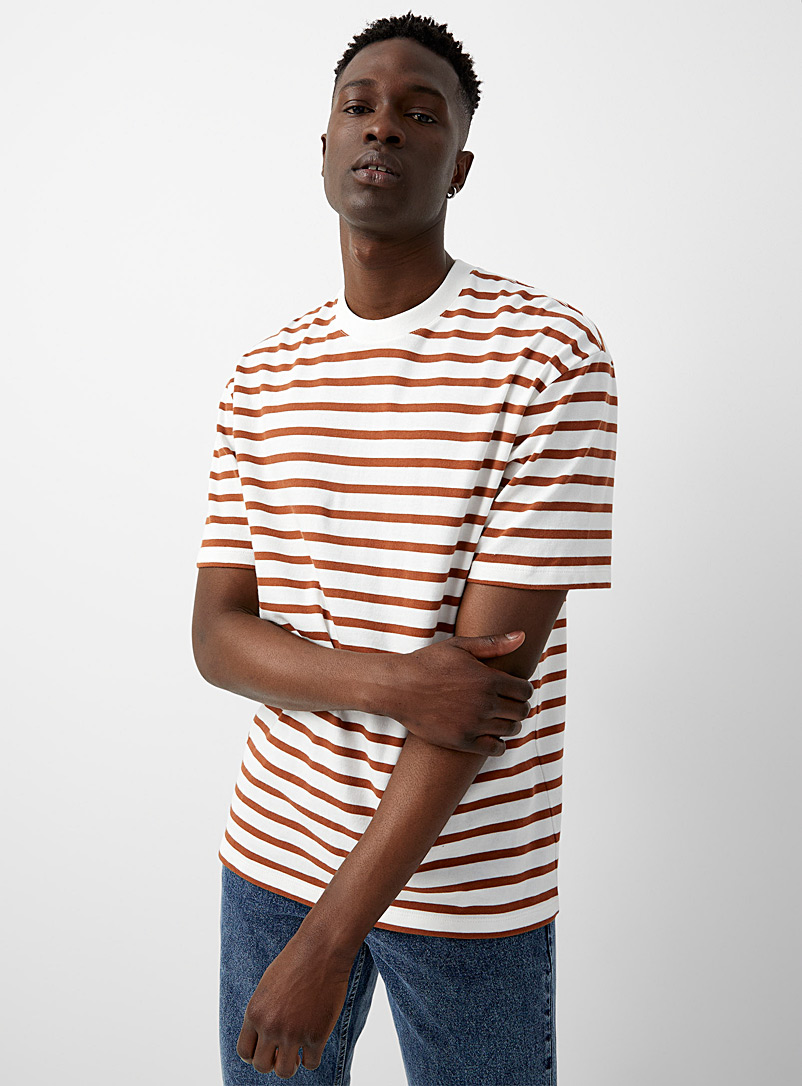 Le 31: Le t-shirt breton coton bio Brun pour homme