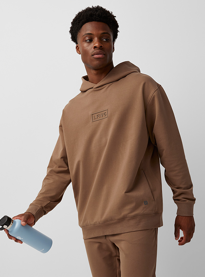 I.FIV5 Patterned Brown Twill-backed sweatshirt for men