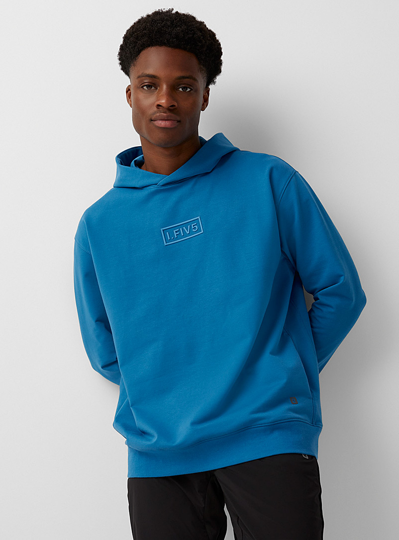 I.FIV5 Patterned Blue Twill-backed sweatshirt for men