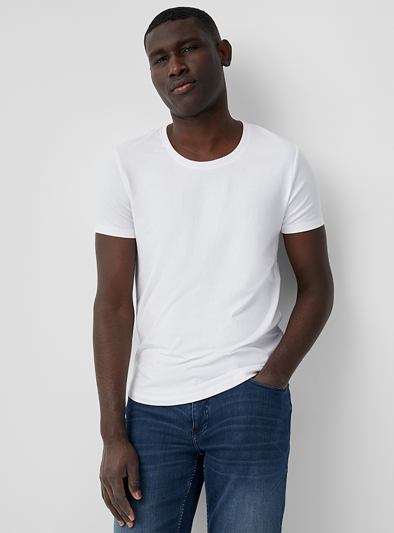 Scoop-neck fitted T-shirt | Le 31 