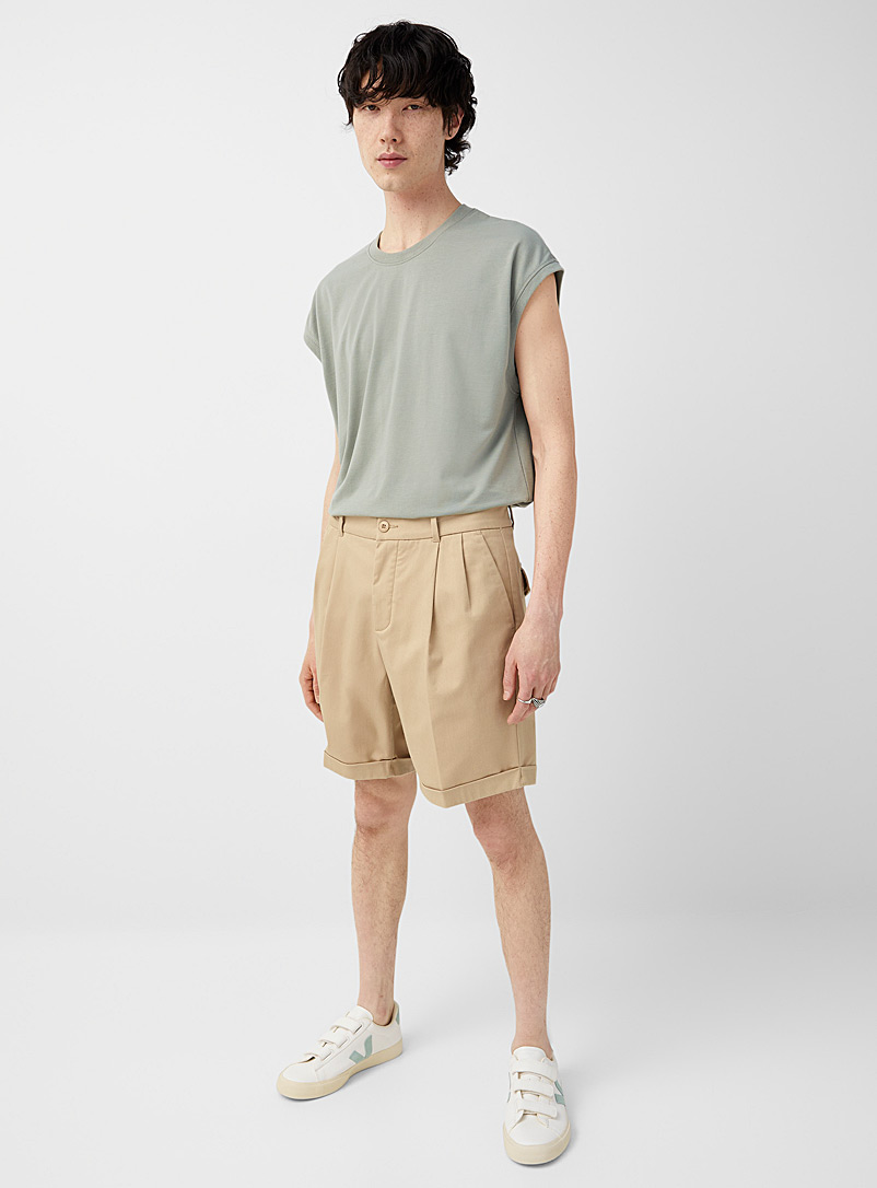 Le 31: Le t-shirt sans manches Vert pâle-lime pour homme