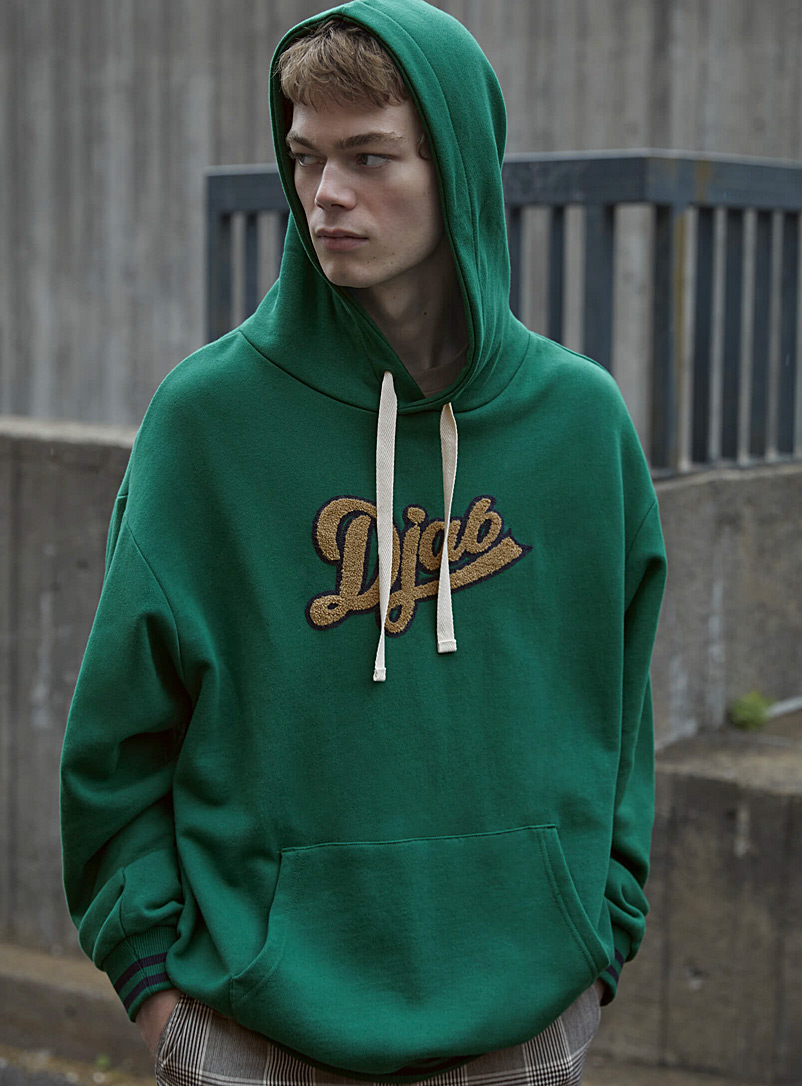Djab Green Varsity logo hoodie for men