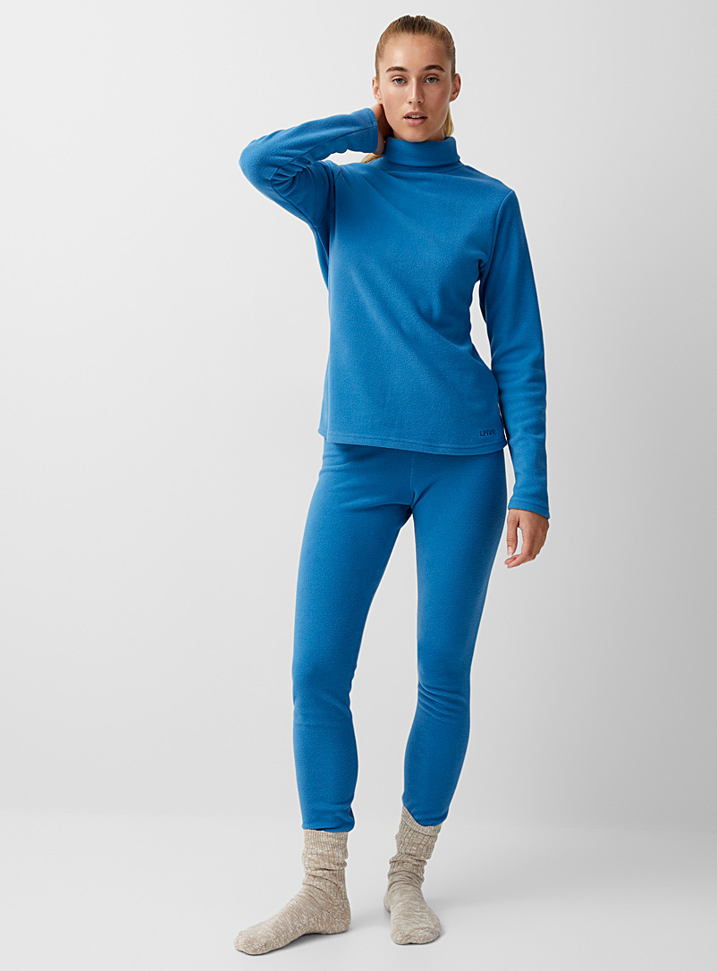I.FIV5 Blue Recycled fibre polar fleece high-rise legging for women