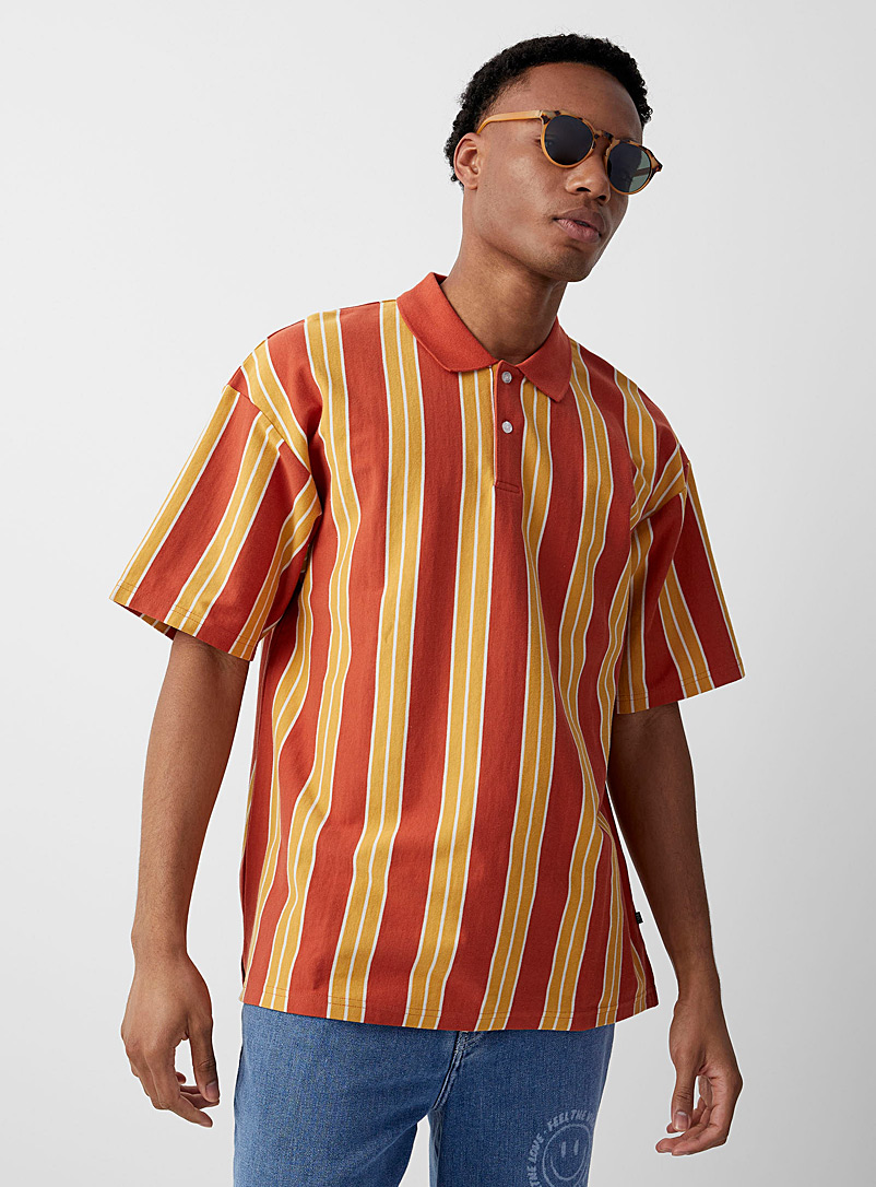 Vertical-stripe polo | Djab | Shop Men's Short Sleeve & 3/4 Sleeve T ...
