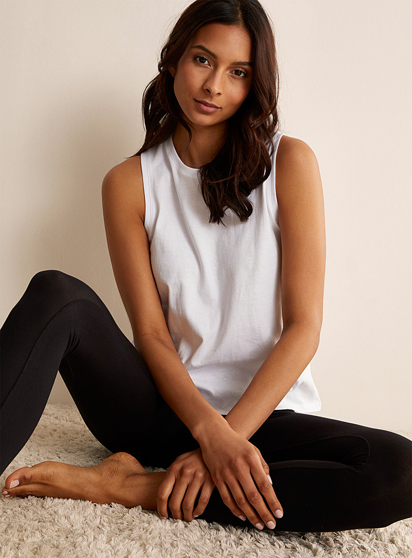 Miiyu: La camisole détente minimaliste Blanc pour femme