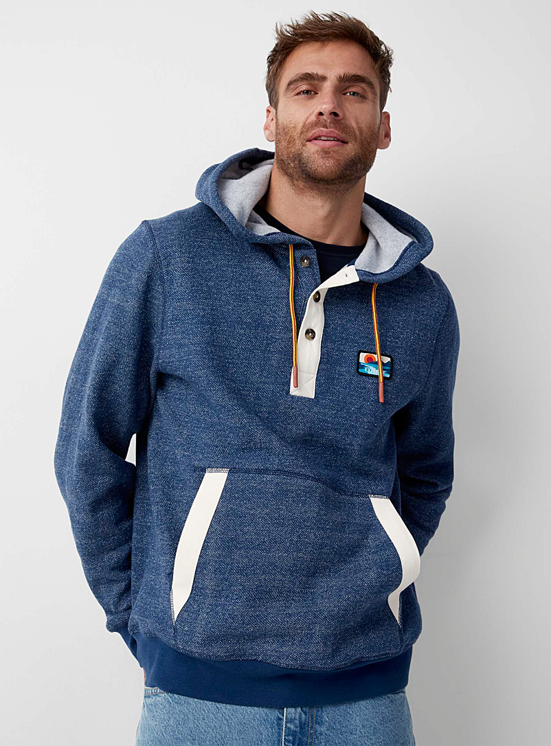 Le 31 Marine Blue Expedition hoodie for men