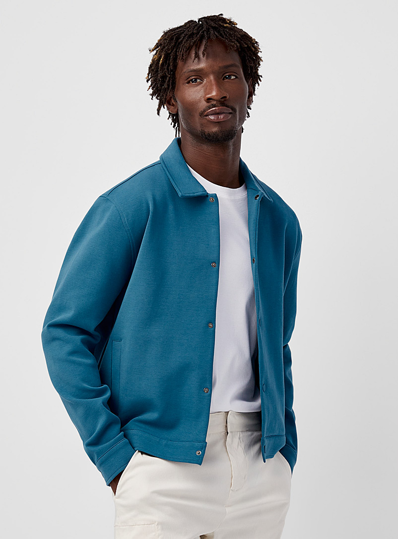 Le 31 Slate Blue Structured jersey jacket for men