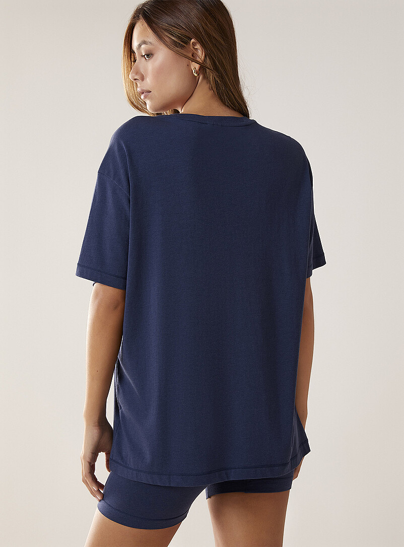 Miiyu x Twik: Le t-shirt ample ultraconfortable Blanc &agrave; motifs pour femme