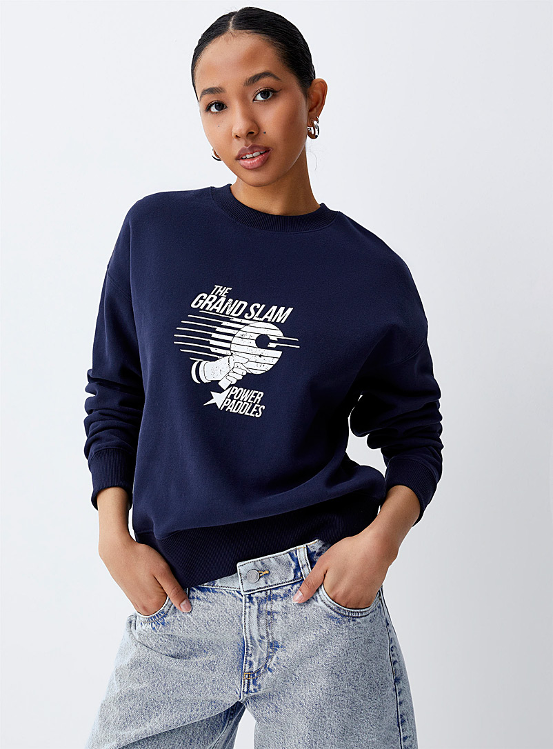 Sweat Col Rond Tracksmith Trackhouse - Bleu Marine Taille S - Pour Running Et Sport