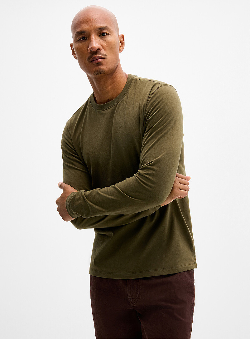 Solid long-sleeve T-shirt Standard fit | Le 31 | | Simons