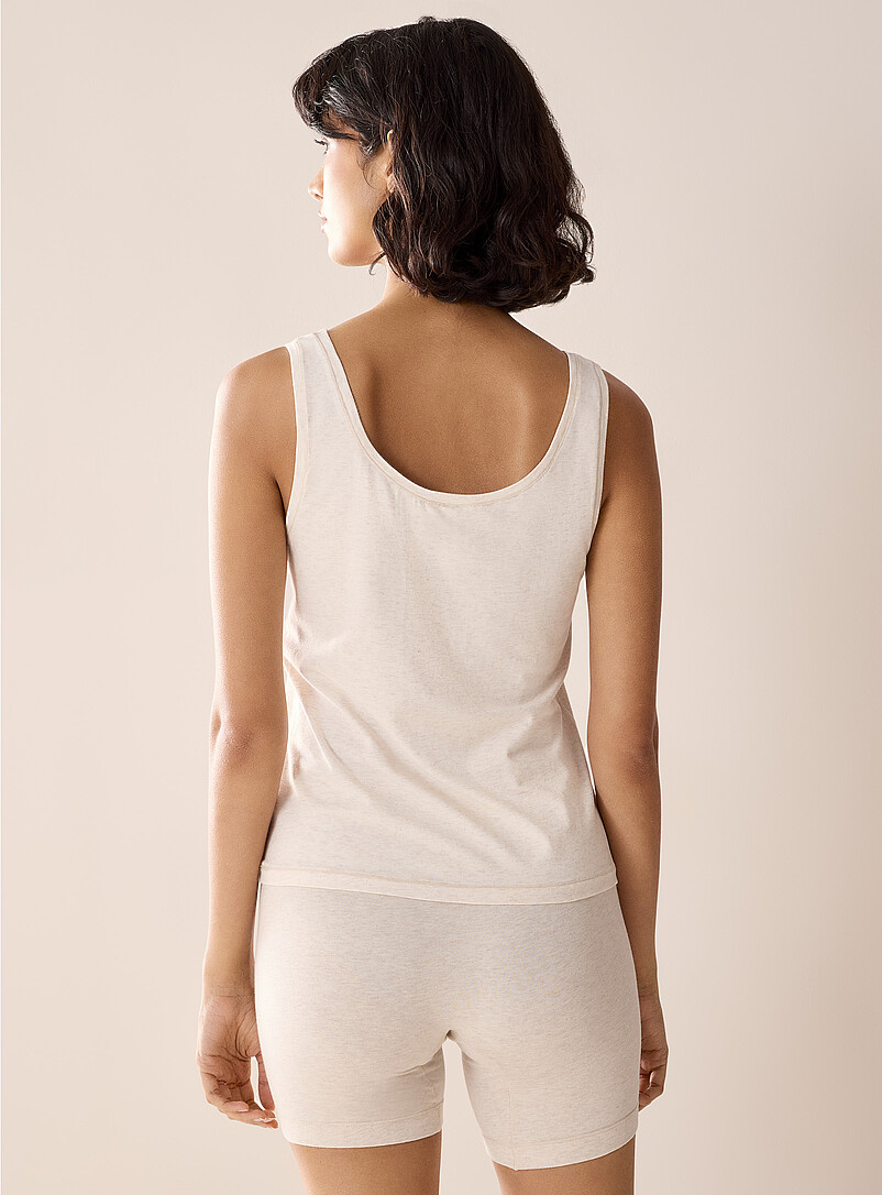 Miiyu x Twik: La camisole col d&eacute;gag&eacute; semi-ajust&eacute;e Blanc pour femme