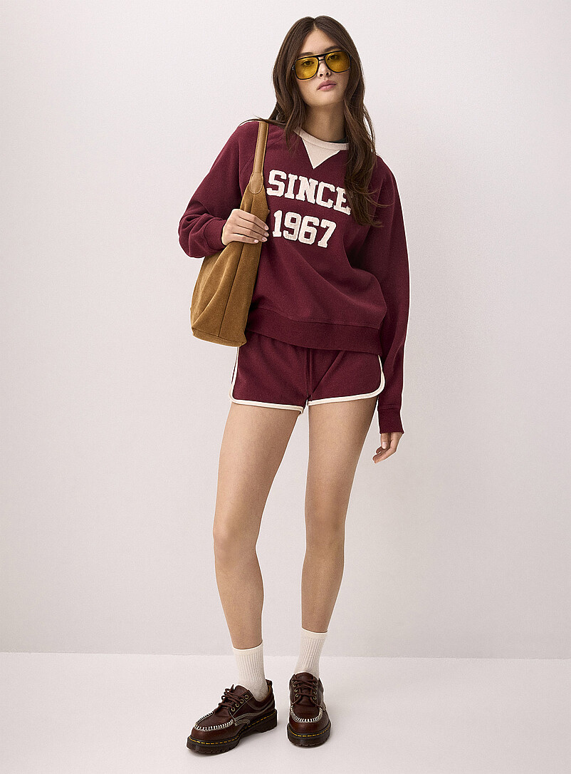 Twik Light Grey Soft fleece athletic minishort for women