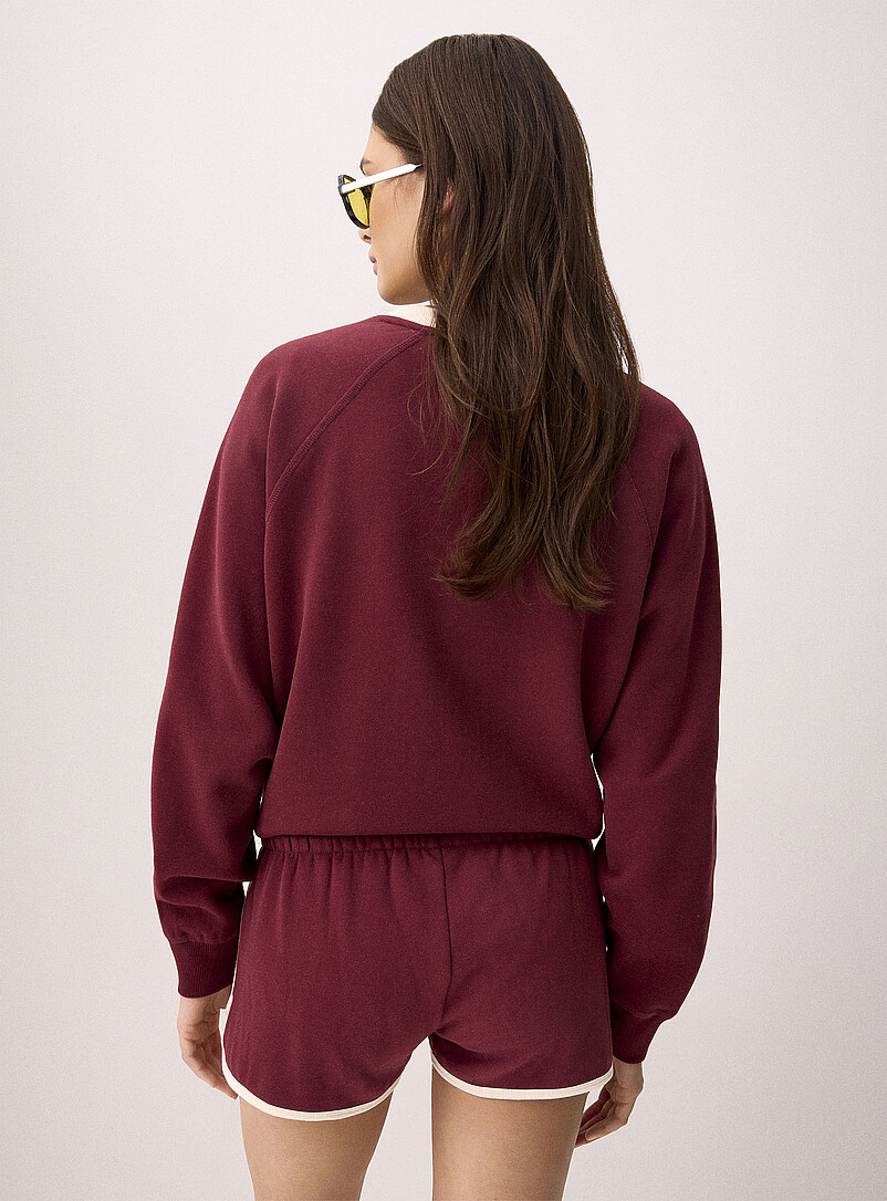 Twik Light Grey Soft fleece athletic minishort for women