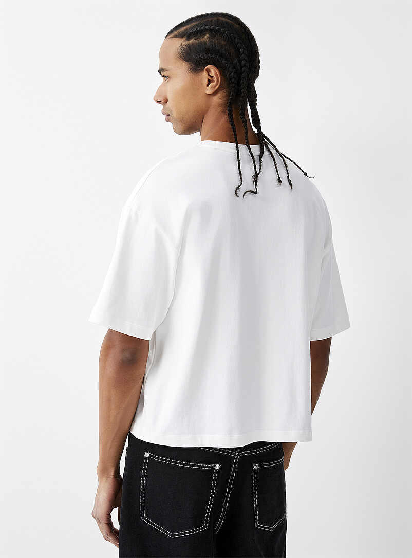 Le 31 Blue Cropped T-shirt <b>Oversized fit</b> for men