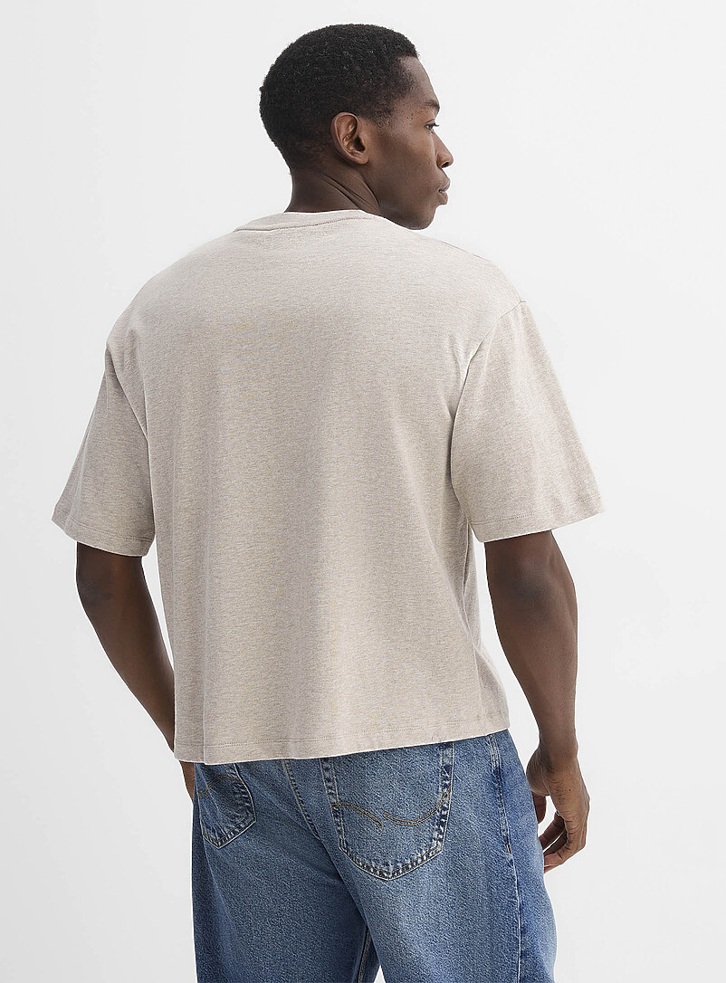 Le 31: Le t-shirt ample court <b>Coupe surdimensionn&eacute;e</b> Bleu pour homme
