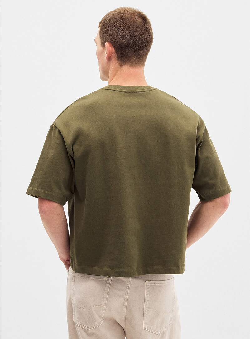 Le 31 Blue Cropped T-shirt <b>Oversized fit</b> for men
