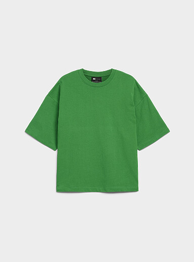 Le 31: Le t-shirt ample court <b>Coupe surdimensionn&eacute;e</b> Vert pour homme