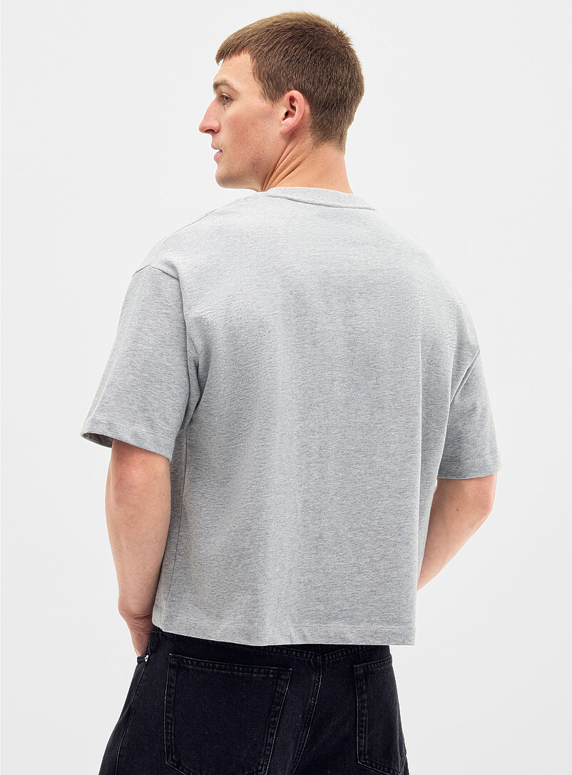 Le 31: Le t-shirt ample court <b>Coupe surdimensionn&eacute;e</b> Bleu pour homme