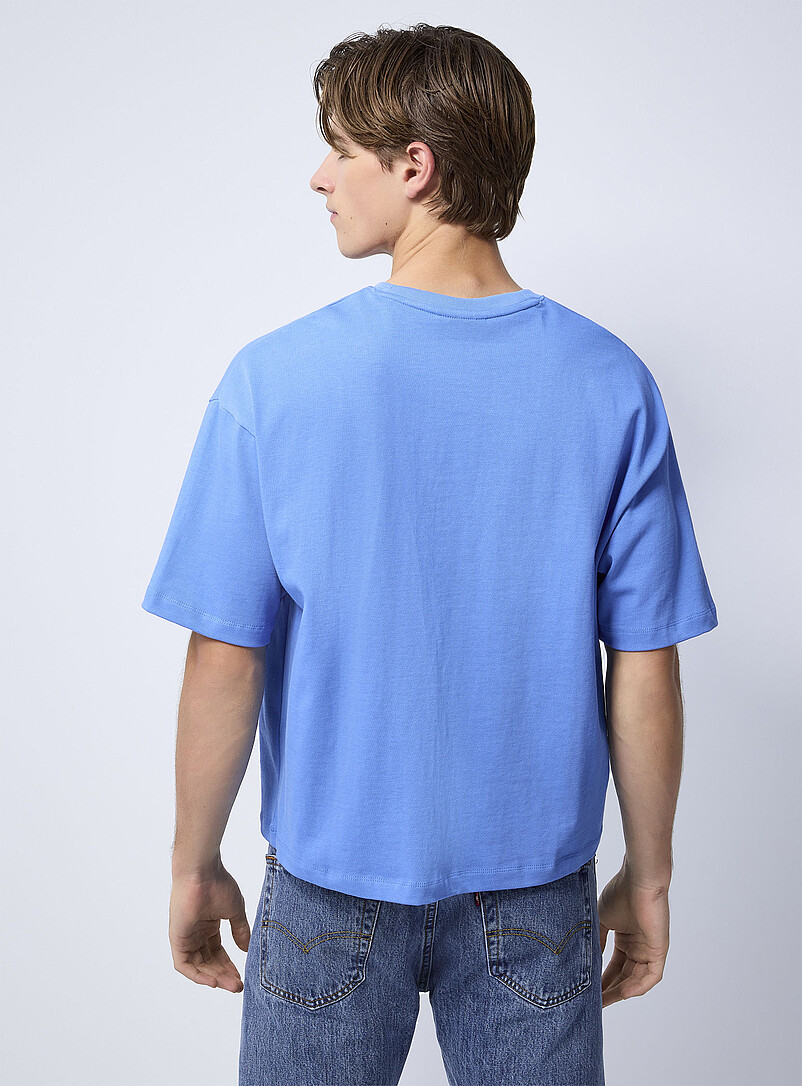 Le 31 Blue Cropped T-shirt <b>Oversized fit</b> for men