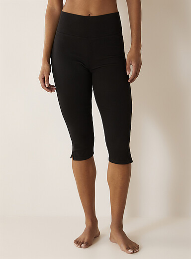 Legging Capri Femme Taille Haute - Détails Dentelle Et œillets - Extensible été, Plage, Yoga - Coupe Confortable Active - 9