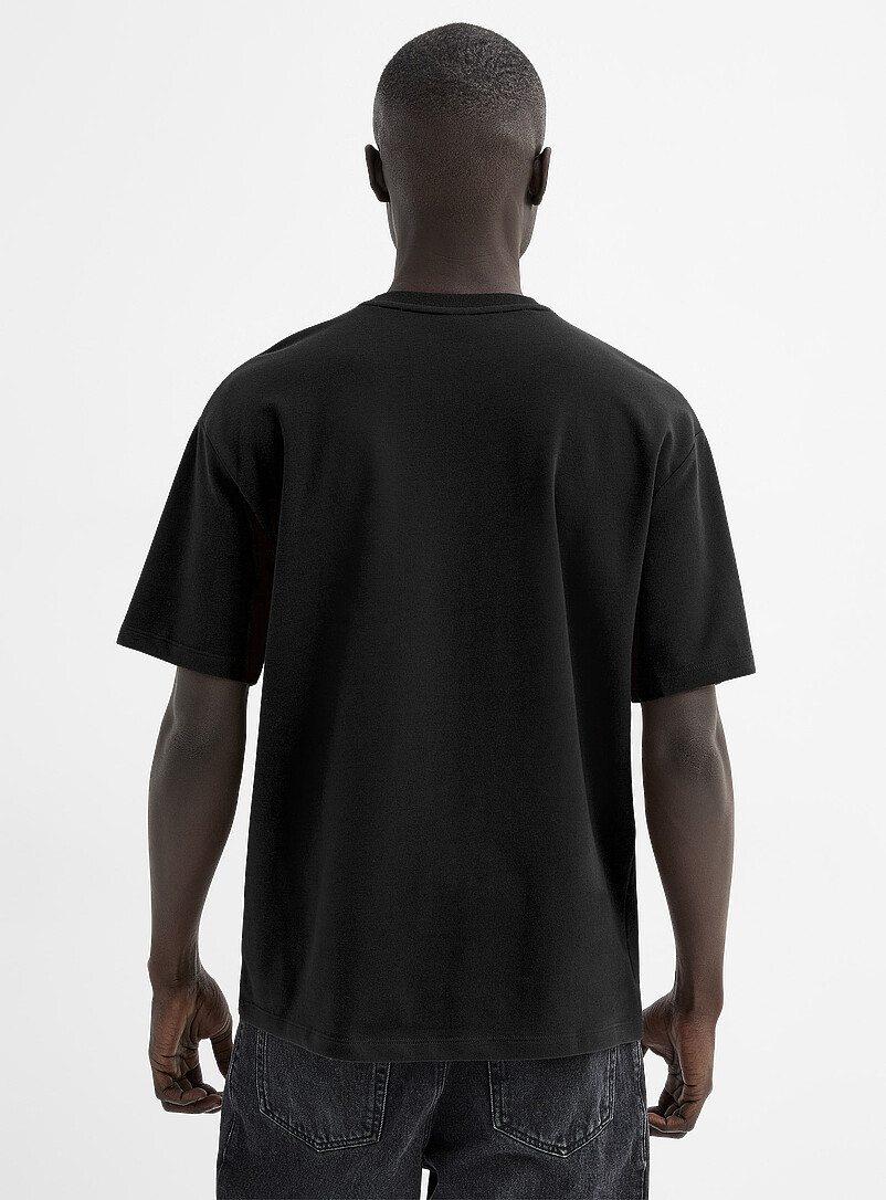 Le 31: Le t-shirt jersey compact <b>Coupe confort</b> Blanc pour homme