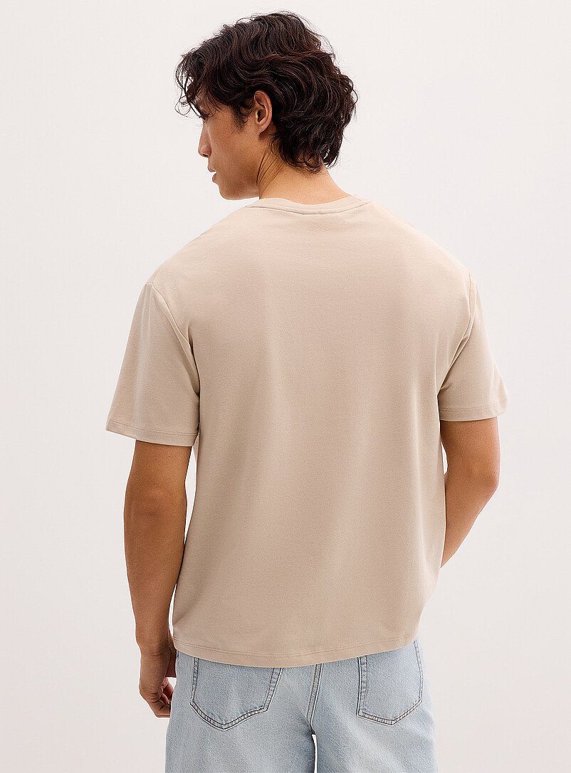 Le 31: Le t-shirt jersey compact <b>Coupe confort</b> Blanc pour homme