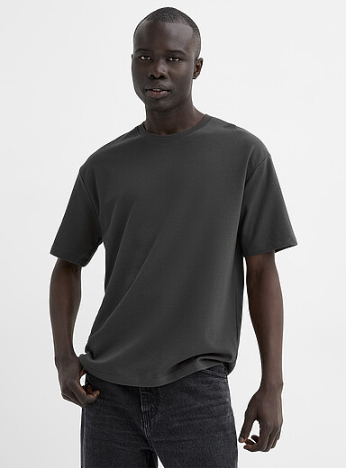 Le 31: Le t-shirt jersey compact <b>Coupe confort</b> Charbon pour homme