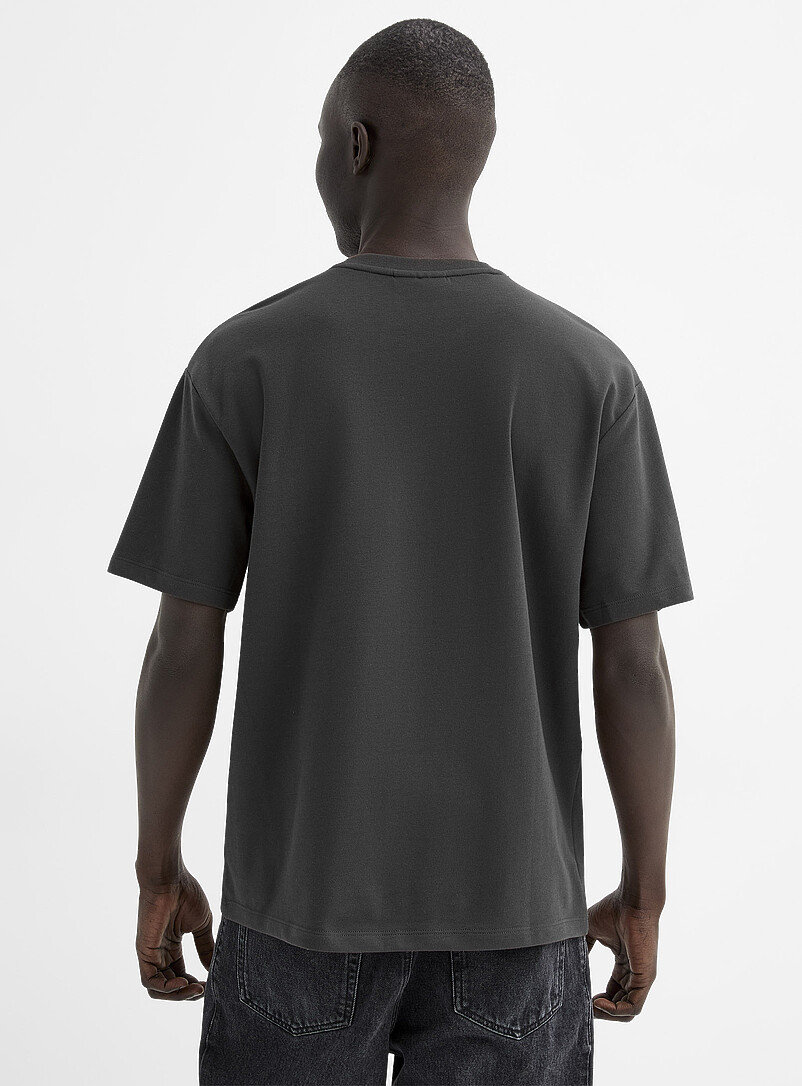 Le 31: Le t-shirt jersey compact <b>Coupe confort</b> Blanc pour homme