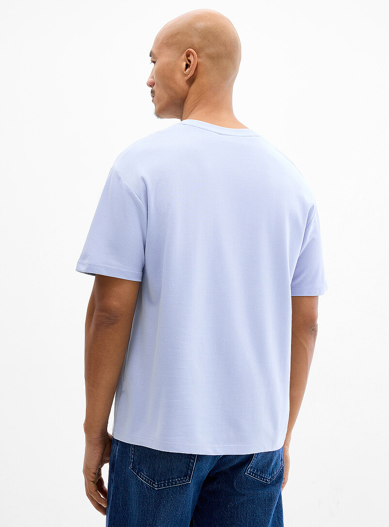 Le 31: Le t-shirt jersey compact <b>Coupe confort</b> Blanc pour homme