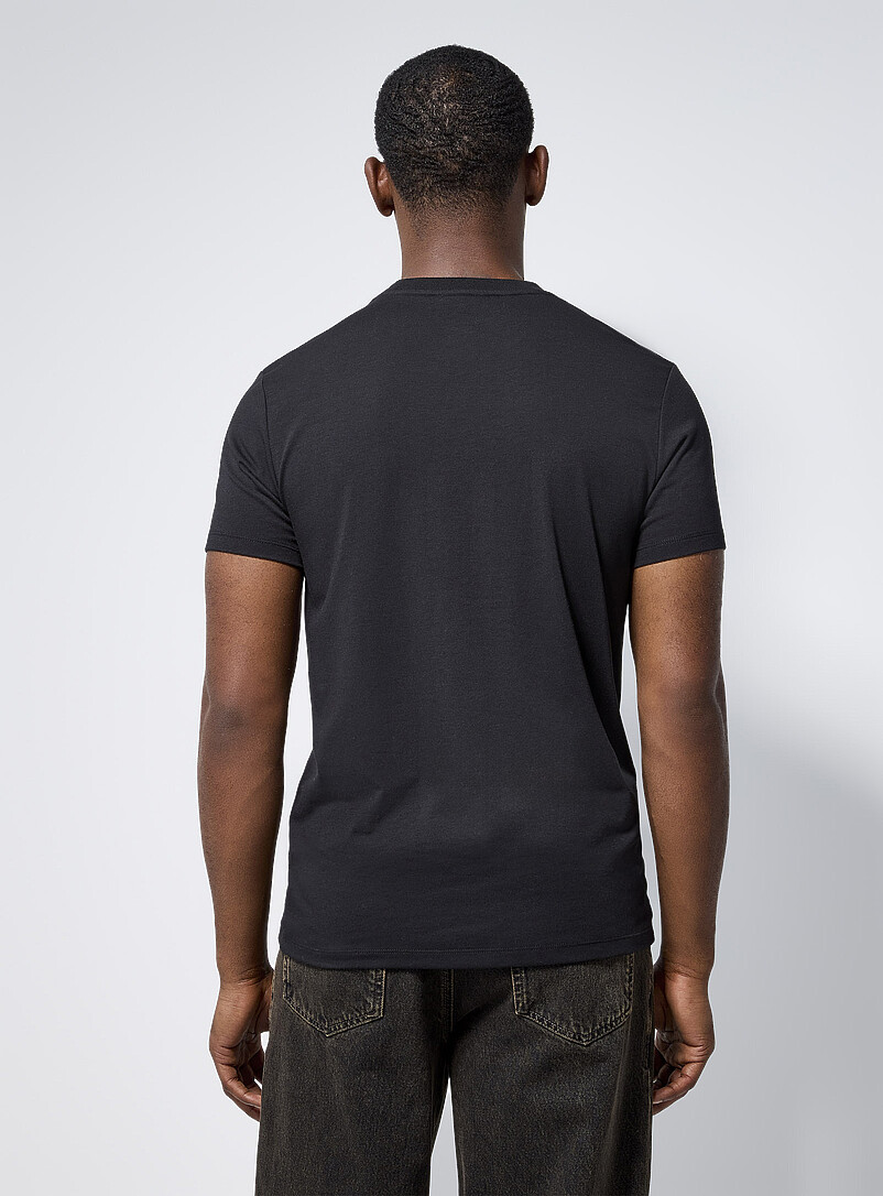 Le 31 Taupe Soft stretch jersey T-shirt <b>Muscle fit</b> for men
