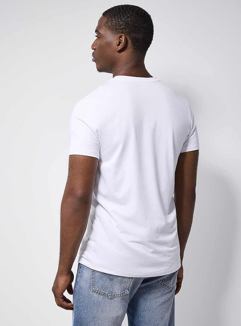 Le 31 Taupe Soft stretch jersey T-shirt <b>Muscle fit</b> for men