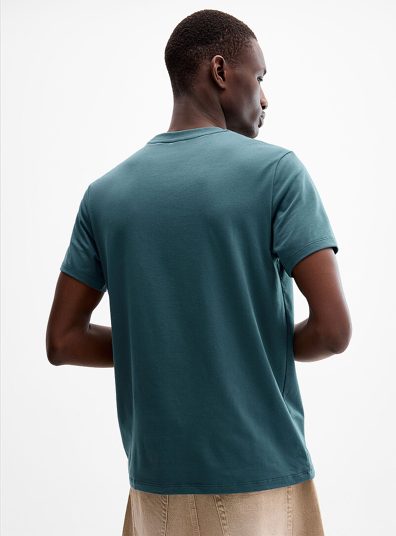 Le 31 Taupe Soft stretch jersey T-shirt <b>Muscle fit</b> for men