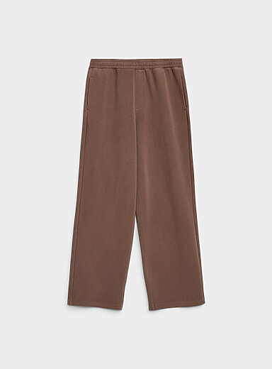 Djab: Le pantalon large molleton lisse DJAB 101 <b>Coupe ample</b> Brun clair pour homme