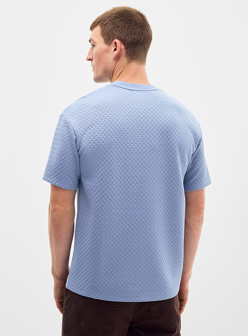 Le 31: Le t-shirt g&eacute;o emboss&eacute; Brun noisette pour homme