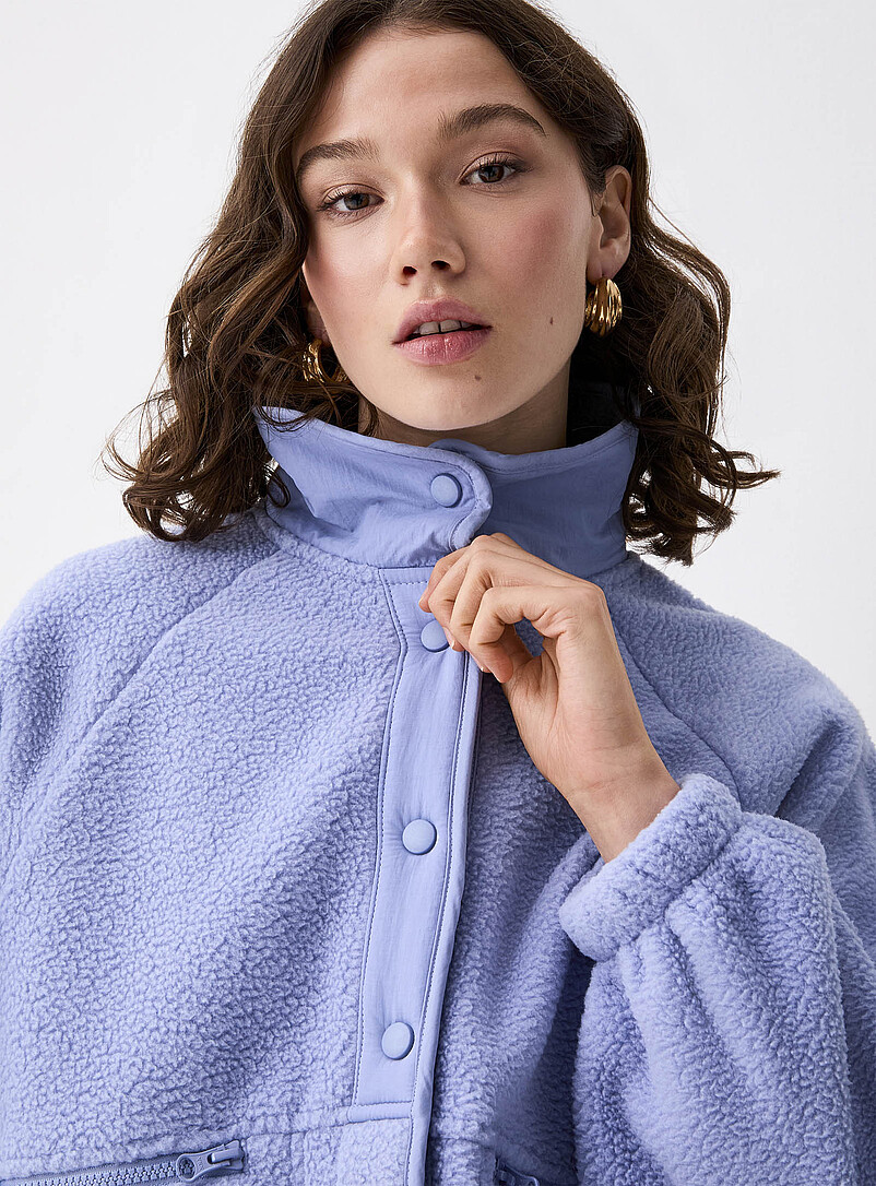 Nylon details fleece jacket | Twik | Women's Jackets | Simons