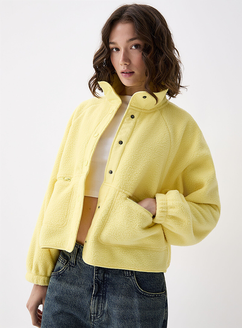 Nylon details fleece jacket | Twik | Women's Jackets | Simons
