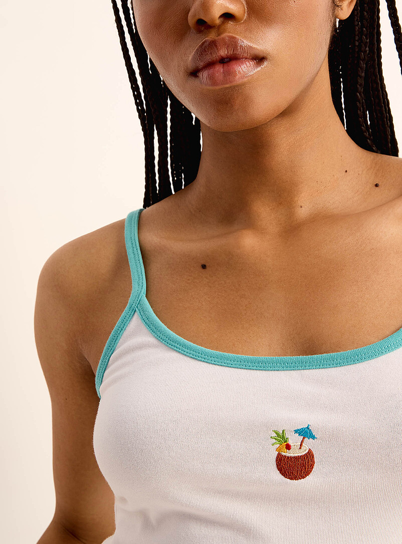 Miiyu x Twik: La camisole &eacute;court&eacute;e tout confort Violet pour femme