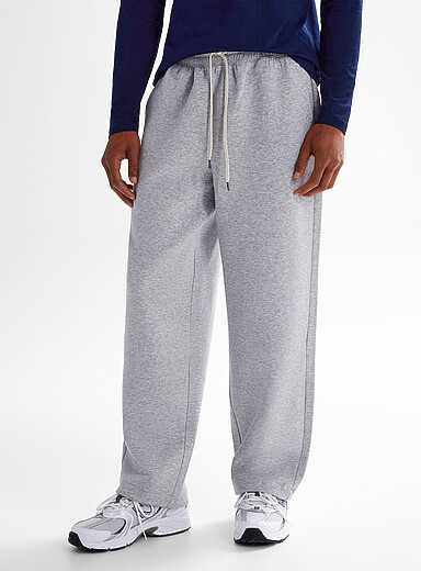 Wide-leg double-faced jersey pant <b>Relaxed fit with wide leg</b>