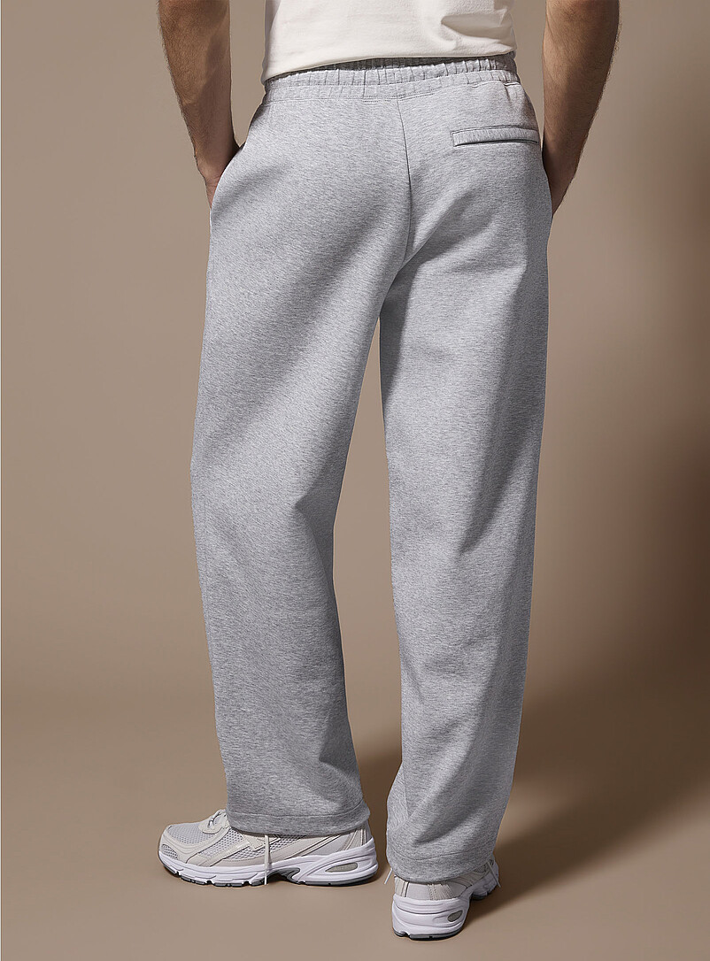 I.FIV5: Le pantalon large jersey double face Gris pour homme