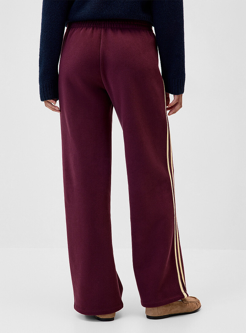 Twik Light Grey Track stripe wide-leg sweatpant for women