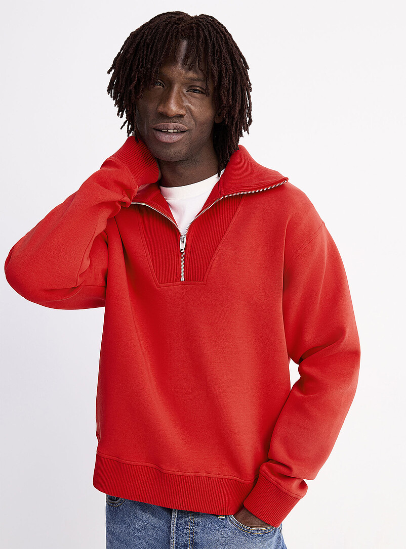 Zipped funnel-neck sweatshirt Comfort fit | Le 31 | | Simons