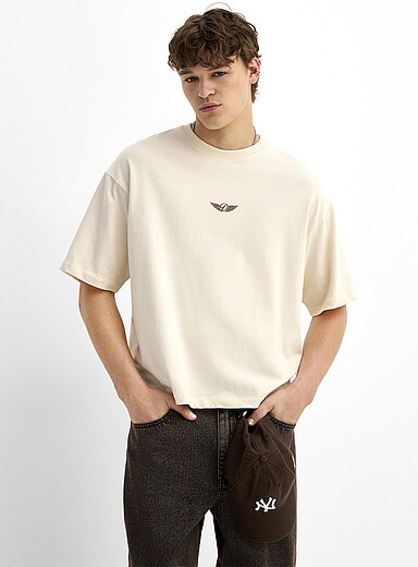 D embroidery crew-neck T-shirt DJAB 101 <b>Oversized fit</b>