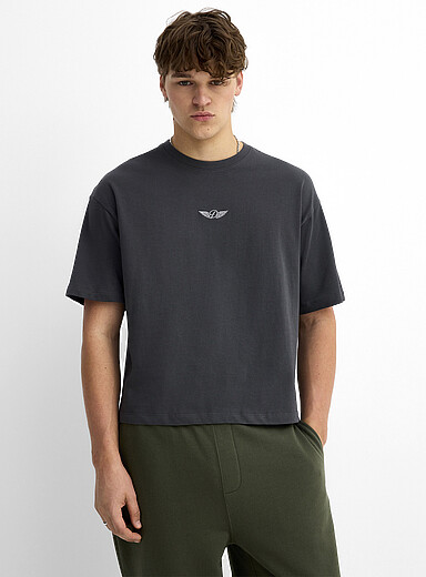 D embroidery crew-neck T-shirt DJAB 101 <b>Oversized fit</b>