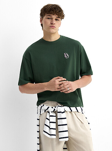 D embroidery crew-neck T-shirt DJAB 101 <b>Oversized fit</b>